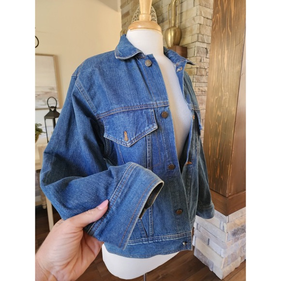 Vintage‎ Anzani Denim Jacket Blue Jean Trucker Coat Women's Classic Casual - Picture 2 of 10